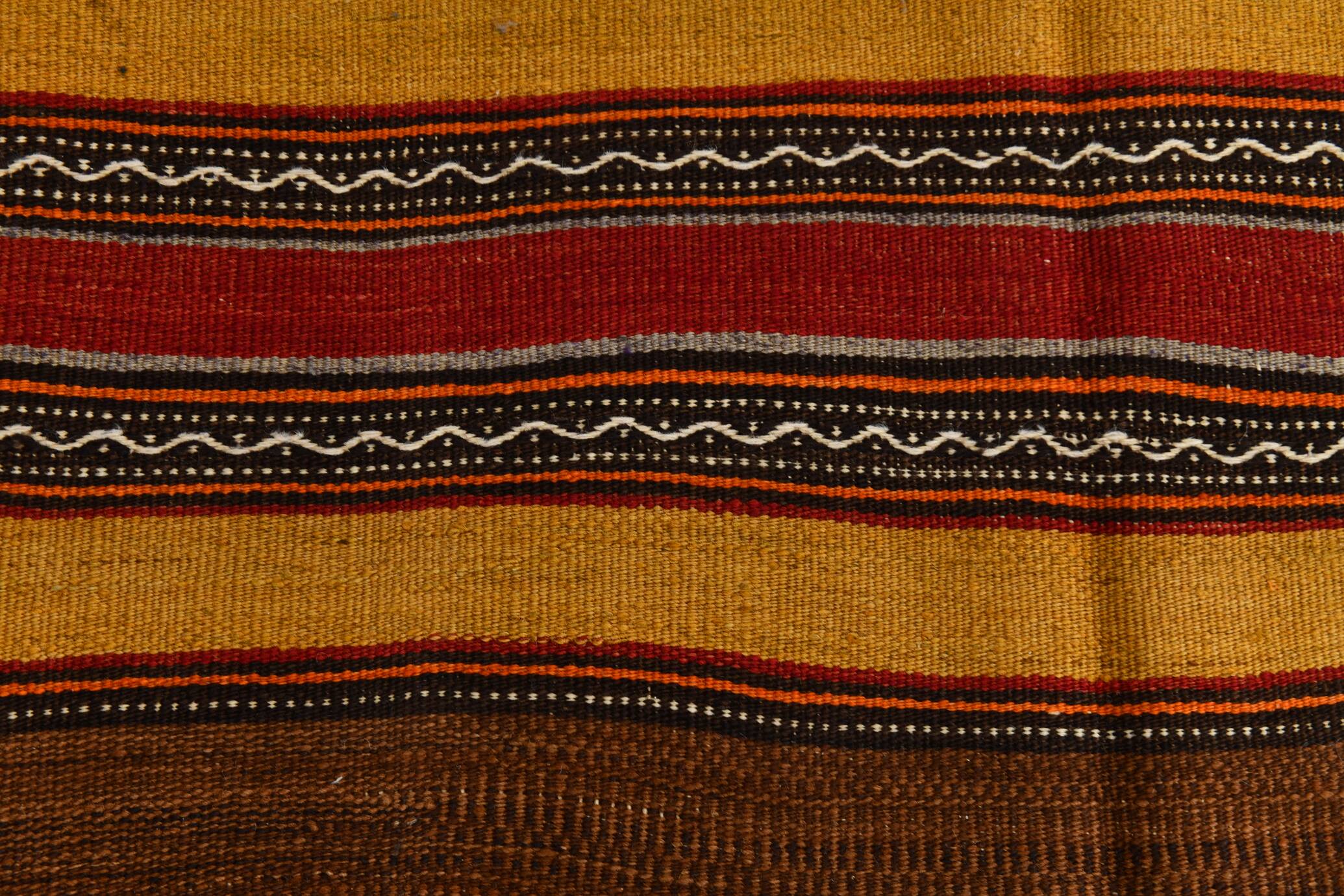 Soft Earthy Tones Kilim, 135x219Cm Bohemian Area Rug,