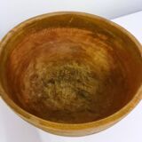 Swedish folk art, large unique agricultural bowl from the early 19th century in painted wood.