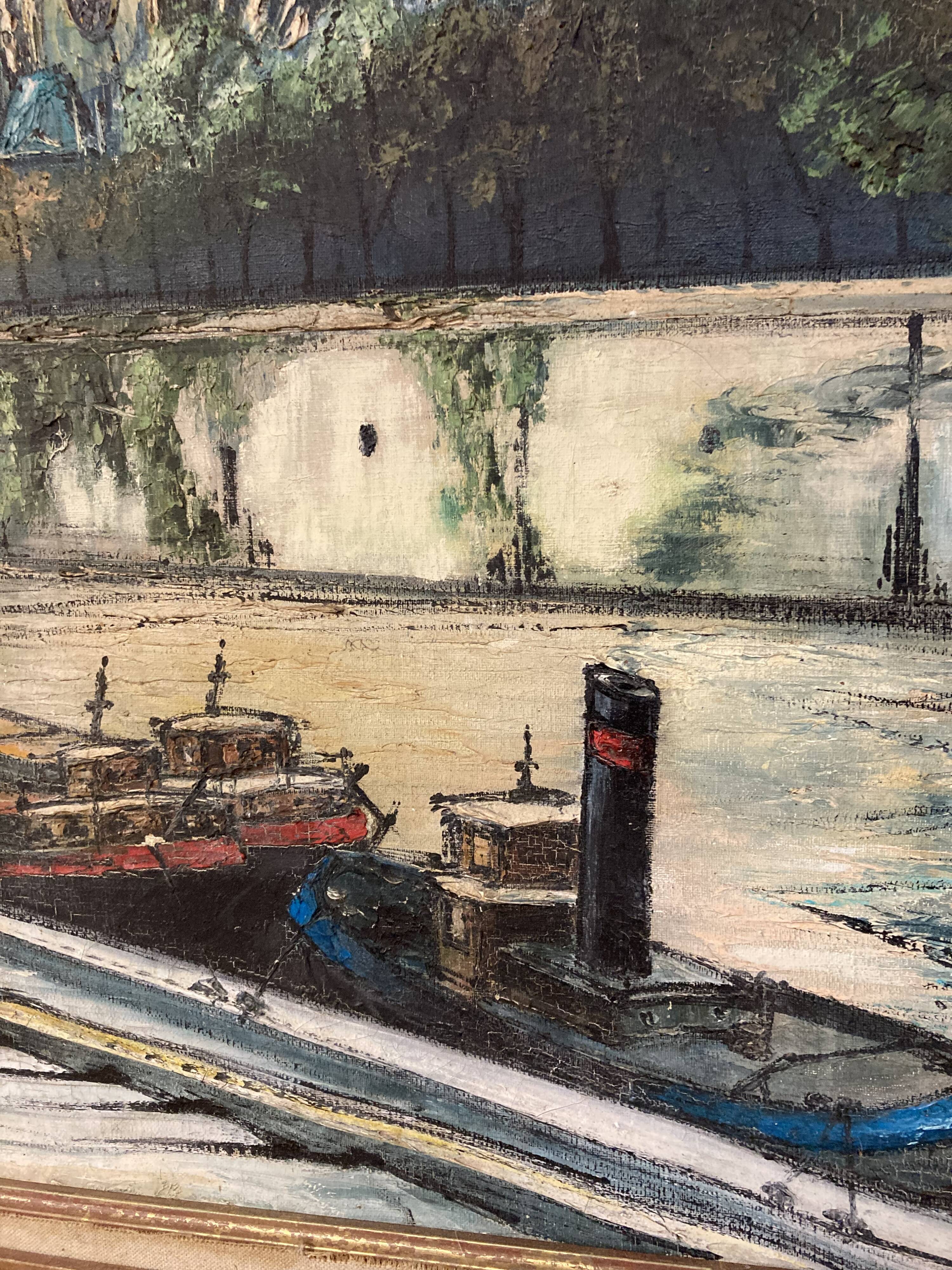 French School, 20th century, Notre-Dame-de-Paris, oil on canvas