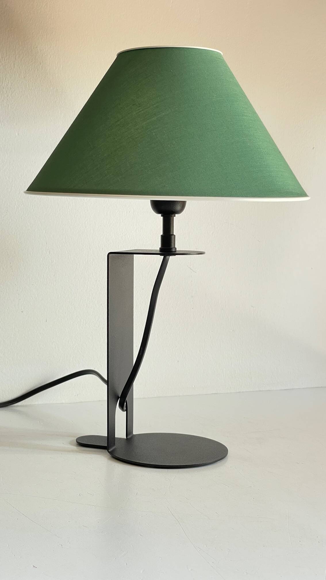 Steel and fabric lamp by madura