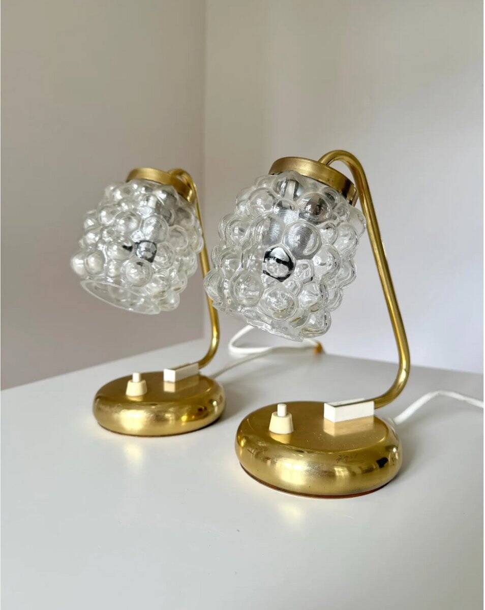 Helena Tynell, table  lamps, Glashütte Limburg, germany 1960s, set of 2