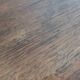 Wooden seat stool with metal legs
