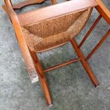 Old straw armchair