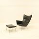 Wing chair & matching ottoman – CH445 & CH446 – by Hans Wegner