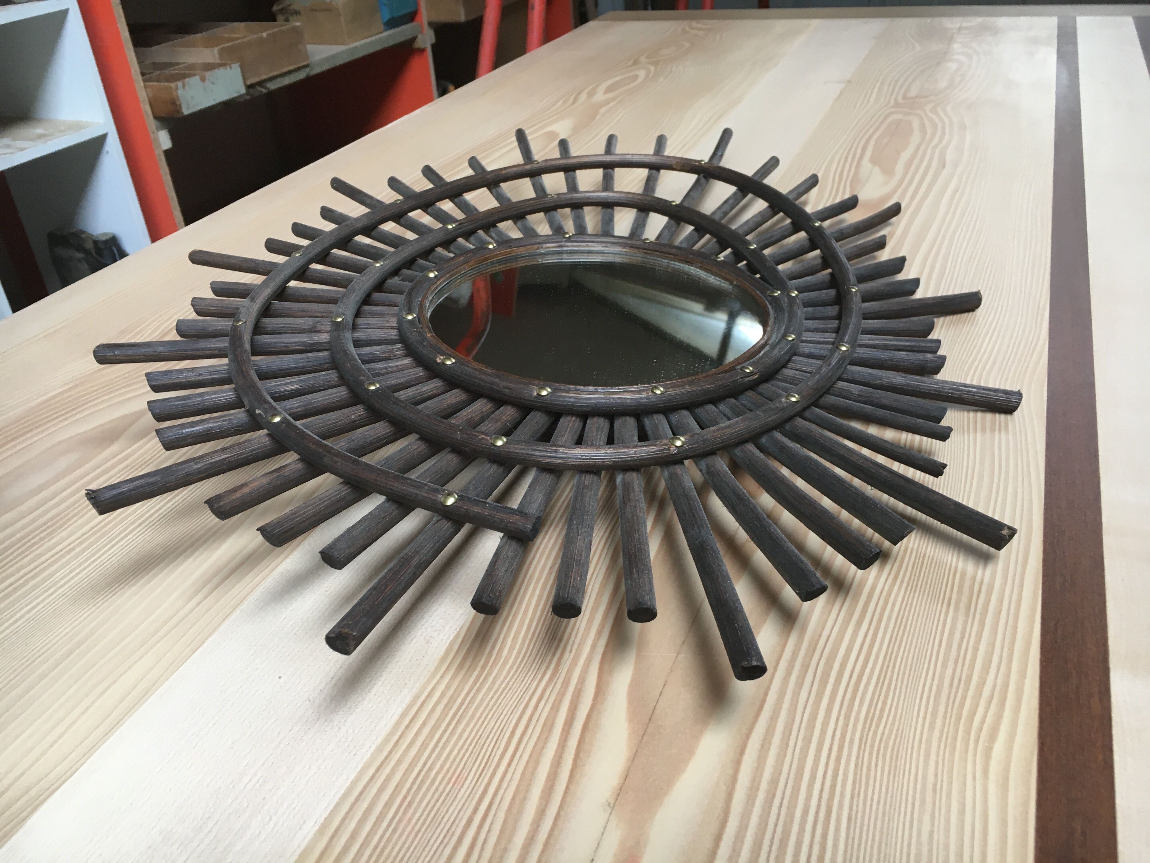 Old mirror sun design ortf 1960 vintage