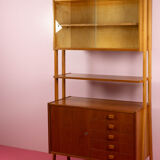 Vintage Mid Century wandkast door 'Jirak' voor 'Tatra'