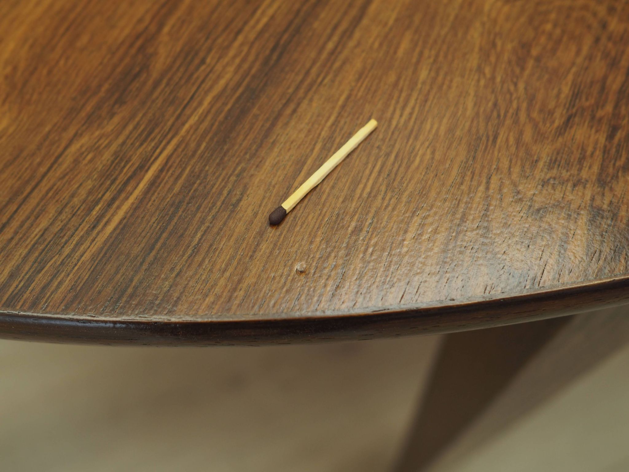Round rosewood table, Danish design, 1970s, production: Denmark