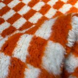 Orangka checkered rug 170x125cm