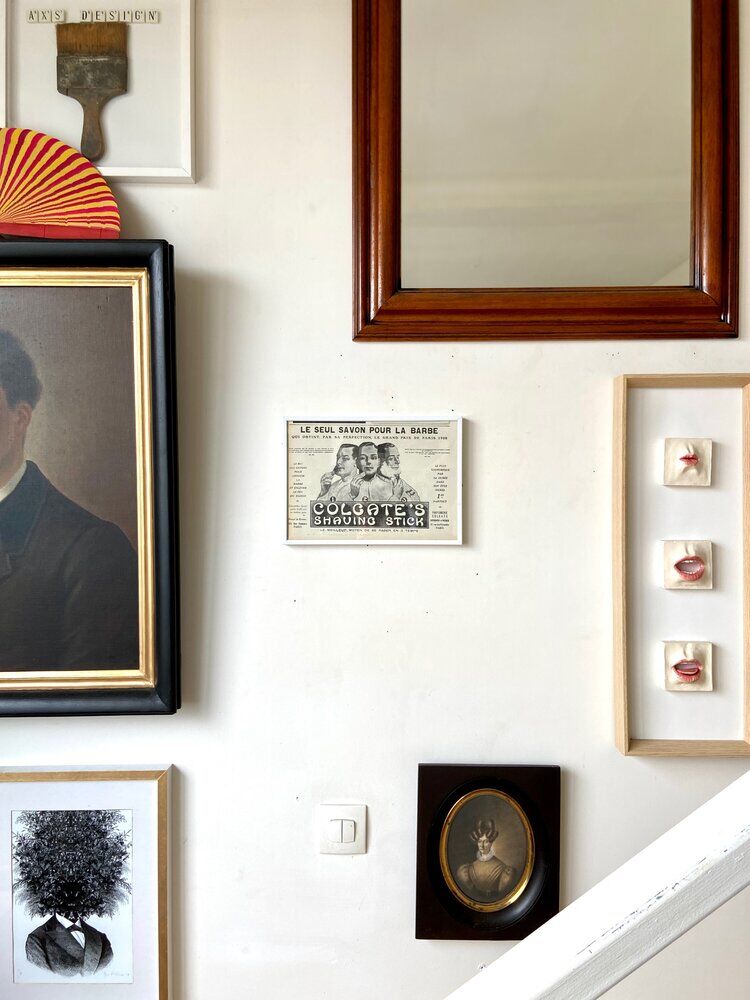 Framed Colgate advertising poster