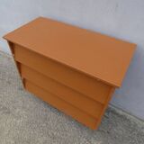 vintage wooden chest of drawers with tapered legs