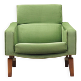 Fauteuil vert, design danois, années 1970, production : Danemark