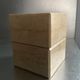 Pair of vintage travertine cube candlesticks from the 70s