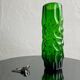 Vintage Murano vase , Emerald Green decorative made in Italy