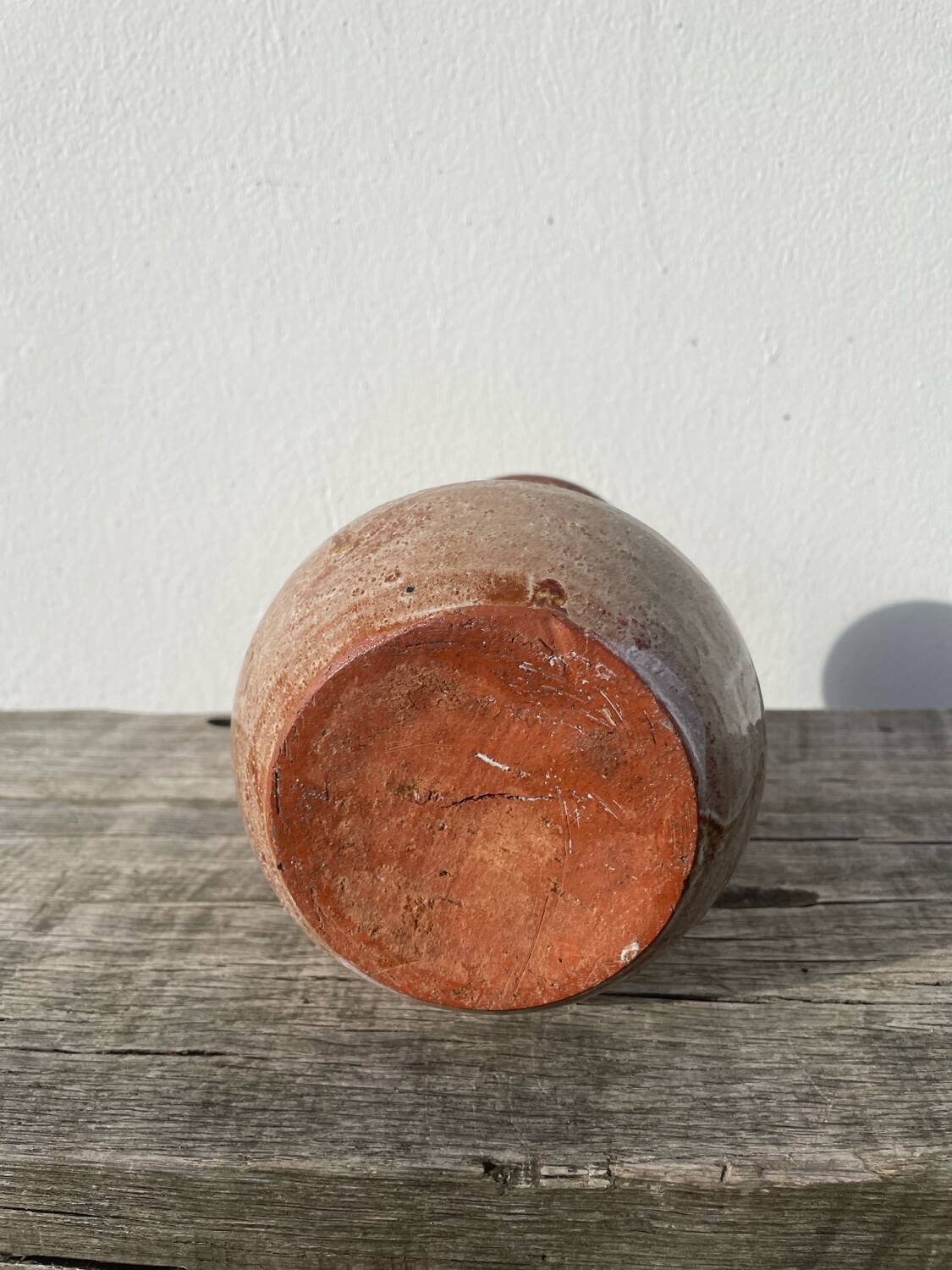 Beige stoneware ceramic vase