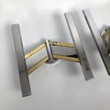 Pair of brass and chrome sconces from Sciolari 70