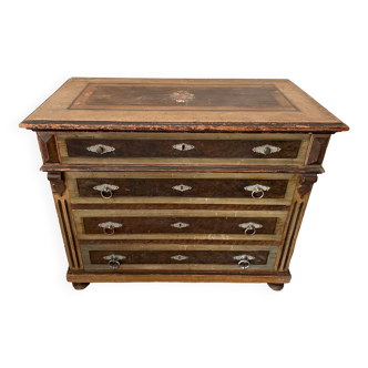 Antique children's chest of drawers with patina finish. Master's furniture