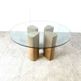 Fossil stone dining table, 1970s
