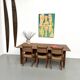 French farmhouse table in solid walnut, circa 1920