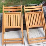 Pair of folding chairs Scandinavian style 60/70