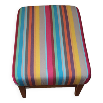 Jacques Leleu fabric footrest redone