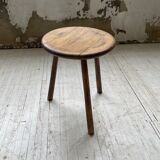 French tripod oak stool 50