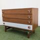 Commode scandinave vintage 1960 Teck & chrome