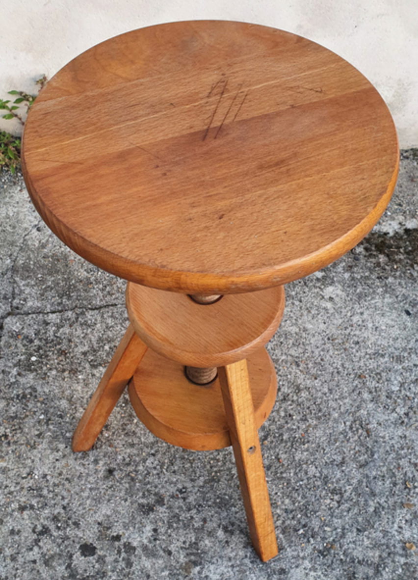 Wooden architect or watchmaker's stool, vintage