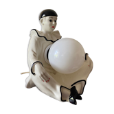 Pierrot lamp and its illuminating moon Vintage 1980