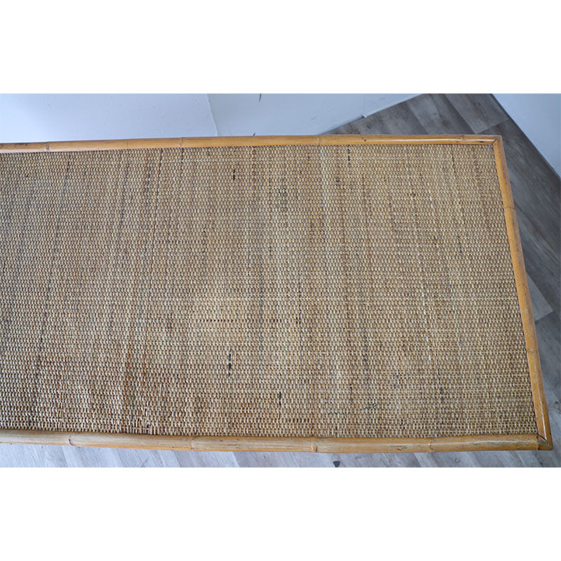 Bureau vintage Dal Vera en bambou et osier 1970