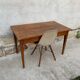 Table de ferme en bois massif avec 1 tiroir