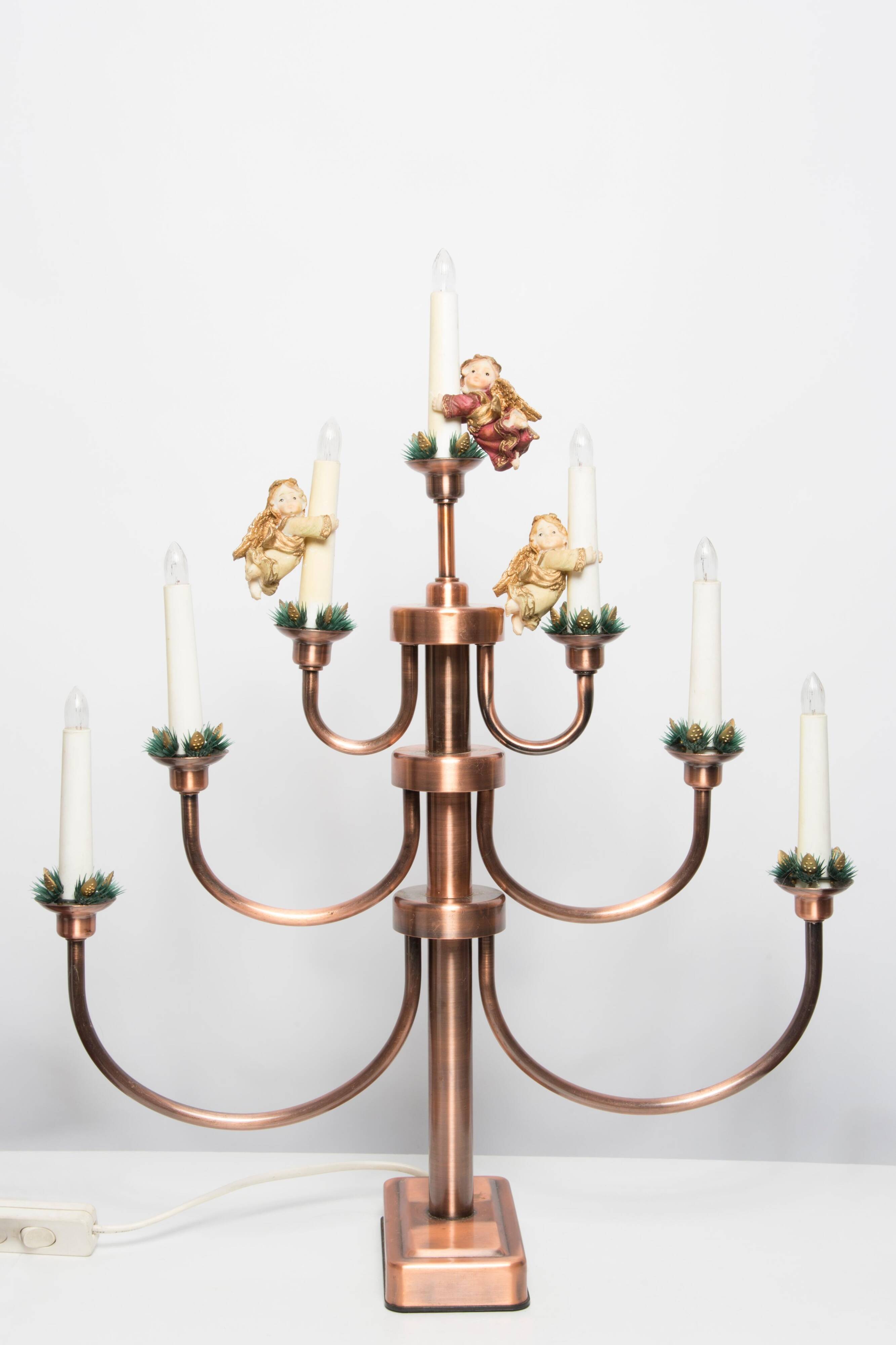 Lampe de table Mid Century White Angels