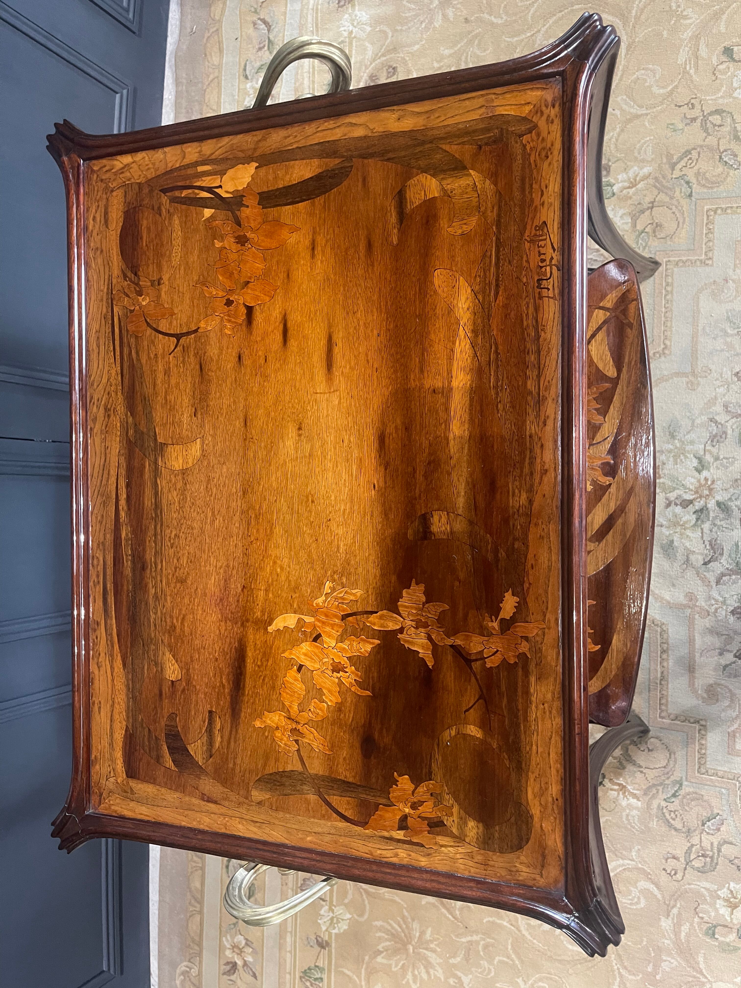 Orchid tea table louis majorelle model olga art nouveau 1900