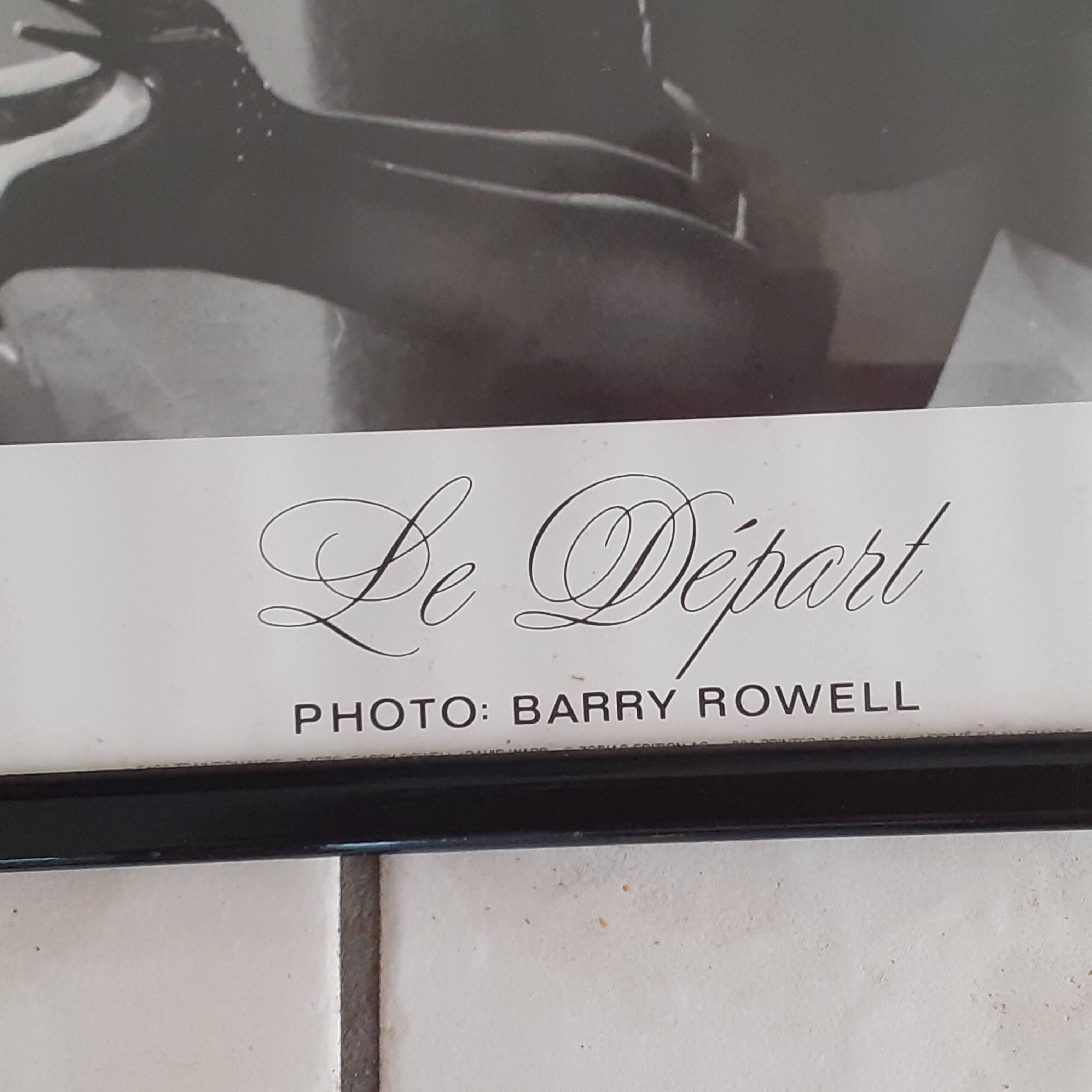 Black and white photo Barry Rowell; Departure.