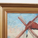 Tableau « Le moulin à vent coloré », design scandinave, 20e siècle, d'Aage Verner Thrane