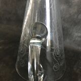 Pitcher - Napoleon III - 1/2 crystal blown and engraved with volutes
