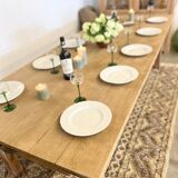 Large renovated solid oak farmhouse table