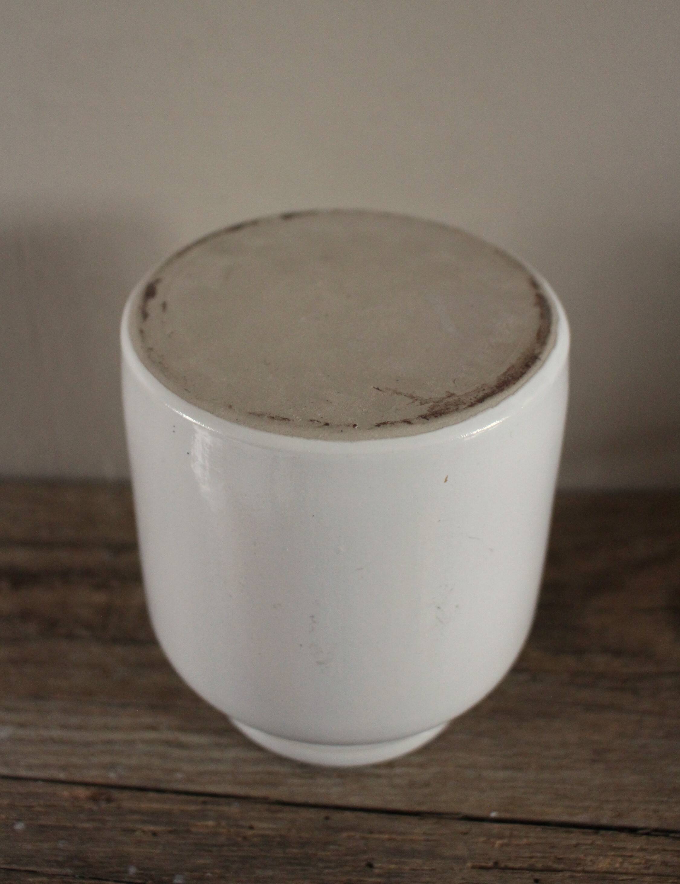 Vintage mustard pot in glazed stoneware
