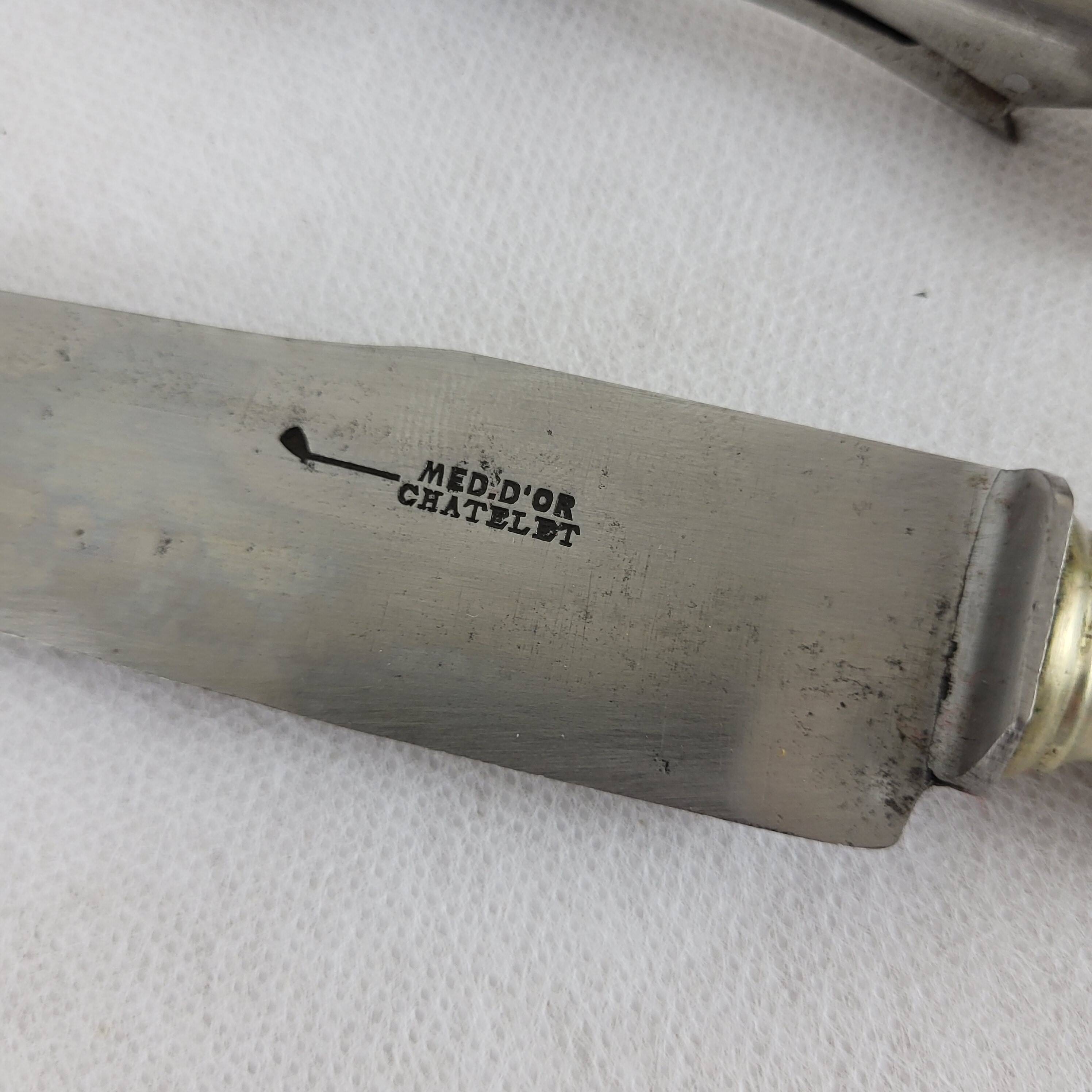 Ebony leg of lamb cutlery with steel blade