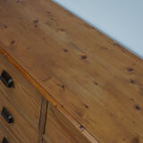 German Pine Apothecary Cabinet or Bank of Drawers, ca 1930s