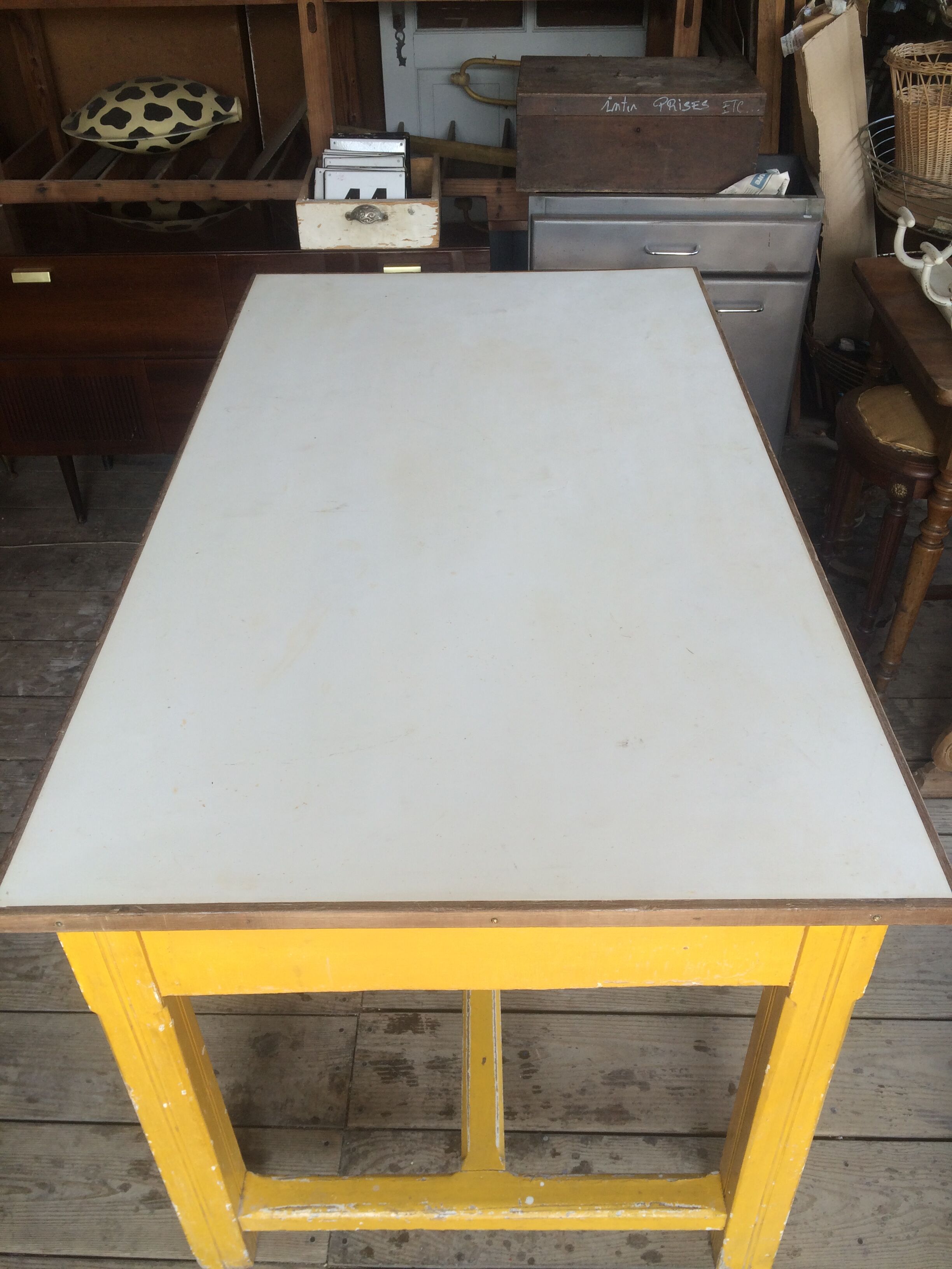 Yellow kitchen table