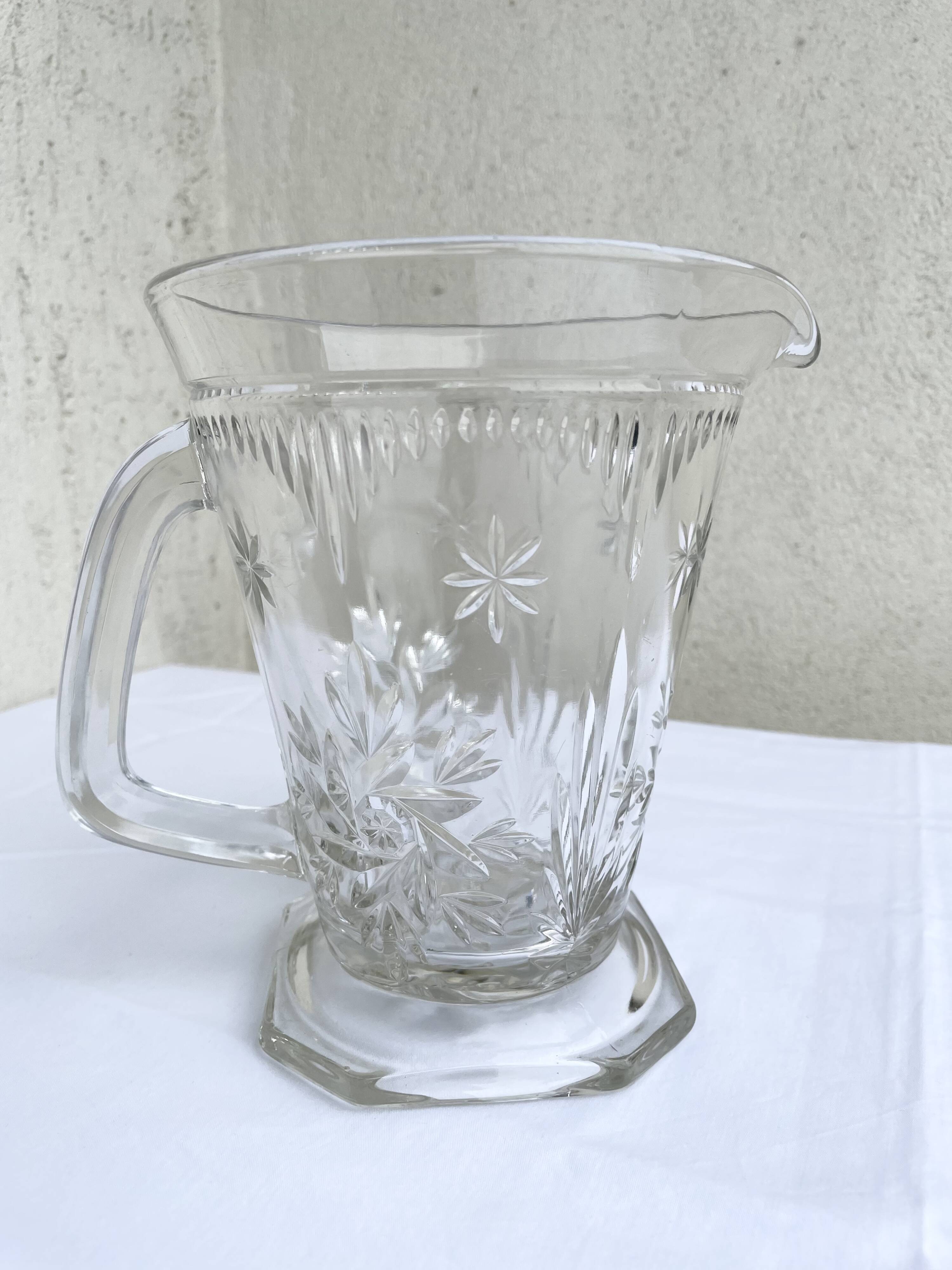 Cut glass jug Art Deco – 1950s