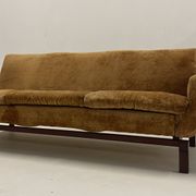 Living room set in amber velvet