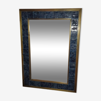 Miroir cadre carreaux céramique 67x47cm
