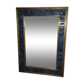 Miroir cadre carreaux céramique 67x47cm