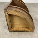 Art Deco corner unit in solid oak, corner cupboard