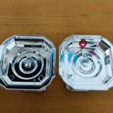 Pair of antique silver-plated candlesticks