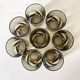 Smoked glass water glasses, 70s