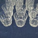 Series of 18 crystal glasses Saint Louis Manhattan Bar