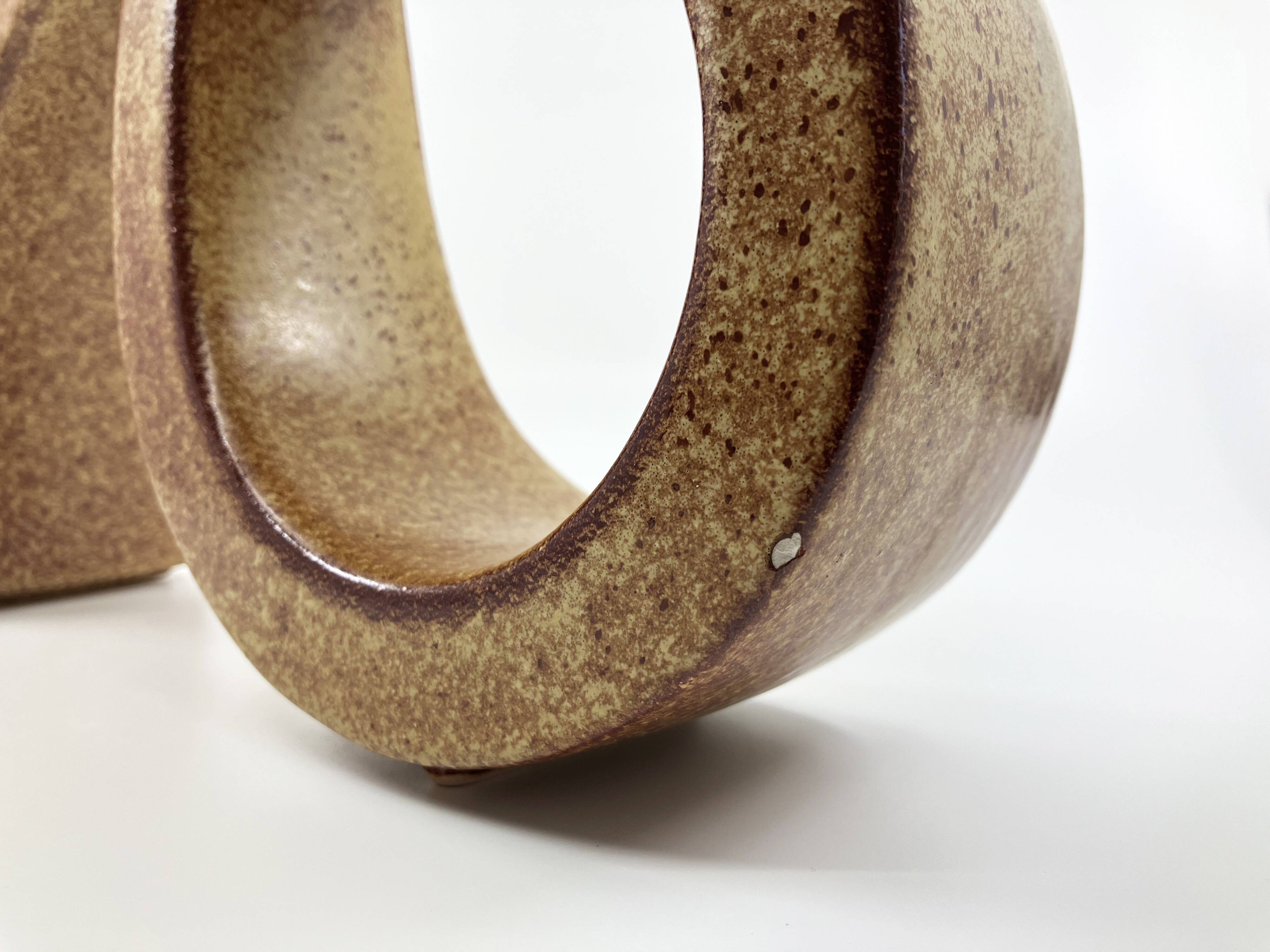 Ceramic sculpture vase • Roberto Rigon • Bertoncello • Italy • 60/70