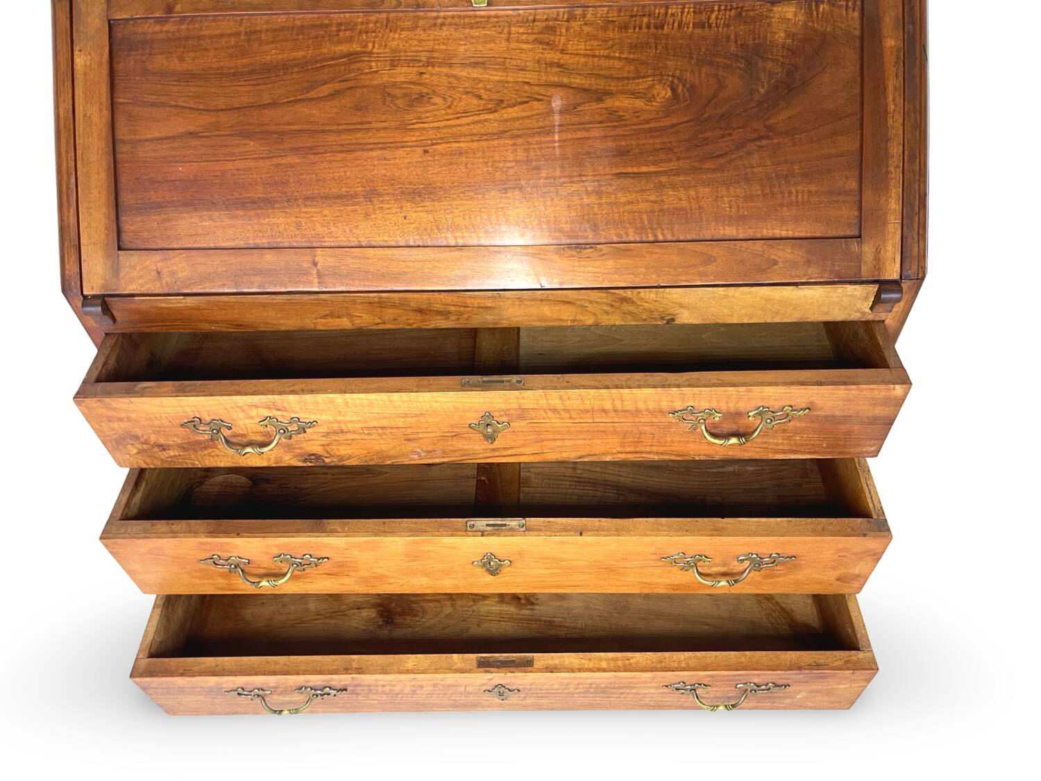 Antique Italian secrétaire in solid walnut, 1920s/1930s.